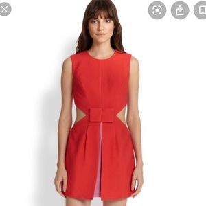 BCBGMAXAZRIA Kathryne Side-Cutout Bow-Front Dress